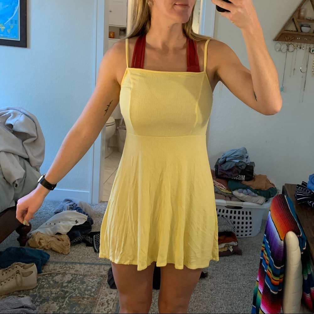 Yellow skater dress!